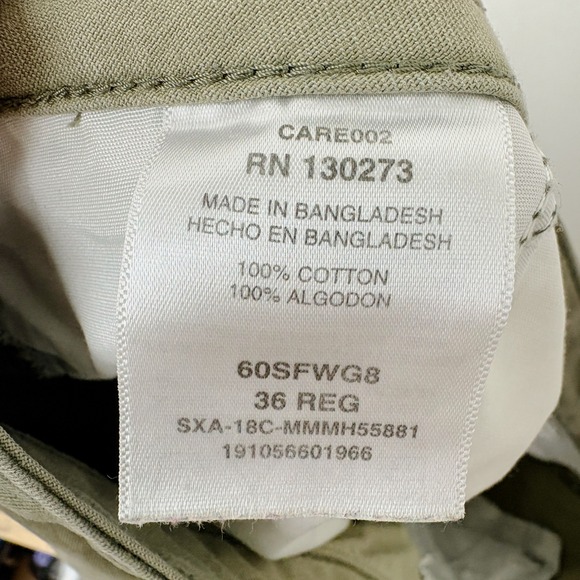 Y2K Wrangler Cotton Sage Washed Camo Cargo Shorts Mens 36 Baggy Military Utility - Picture 8 of 8